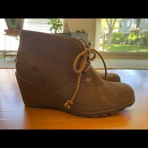 Sperry top sider wedge booties